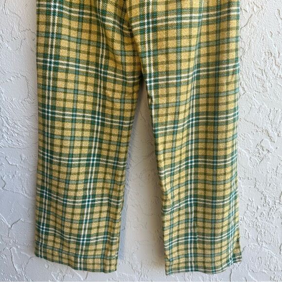 FREE PEOPLE Pants Women  2 Shape Up Trouser Plaid Check Hi Rise Relaxed Fit - Picture 8 of 11